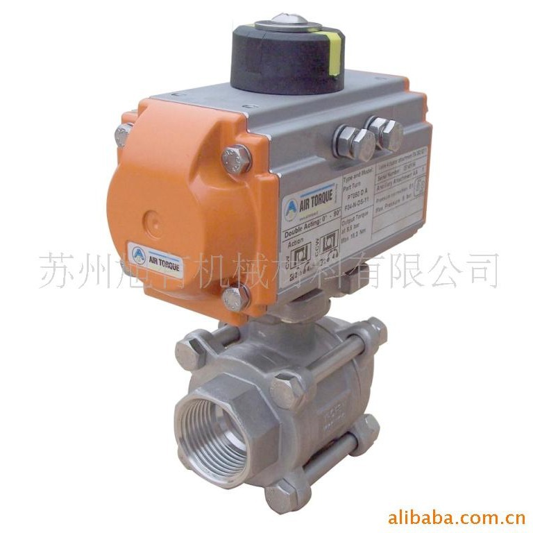 供应三片式不锈钢气动球阀、气动阀门