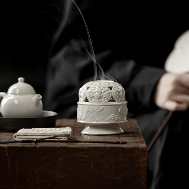 宜室茶话 Incense burner, ароматическая лампа с сандаловым деревом, красное дерево