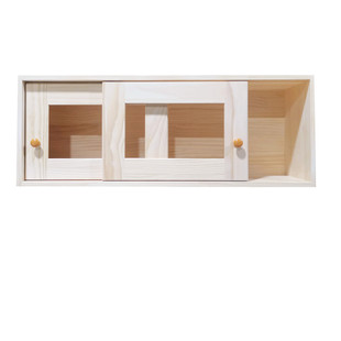 Kitchen Sliding Door All Solid Wood Wall Cabinet Glass Door Wooden Balcony Storage Cabinet Solid Wood Storage Cabinet