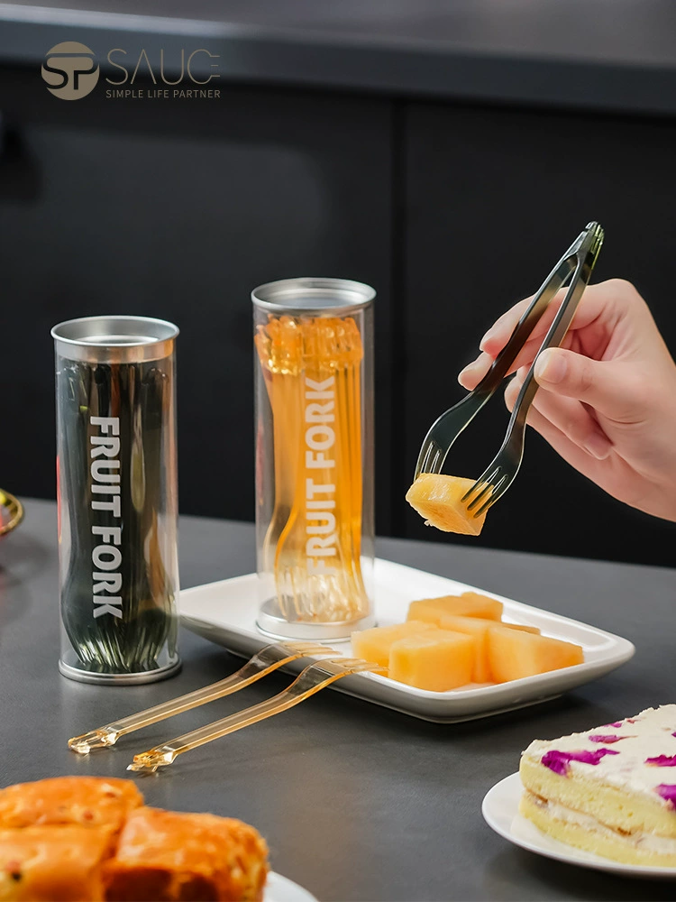 Многофункциональная вилка для фруктов, десертная ложка для салата, бытовая портативная вилка для фруктов для пикника