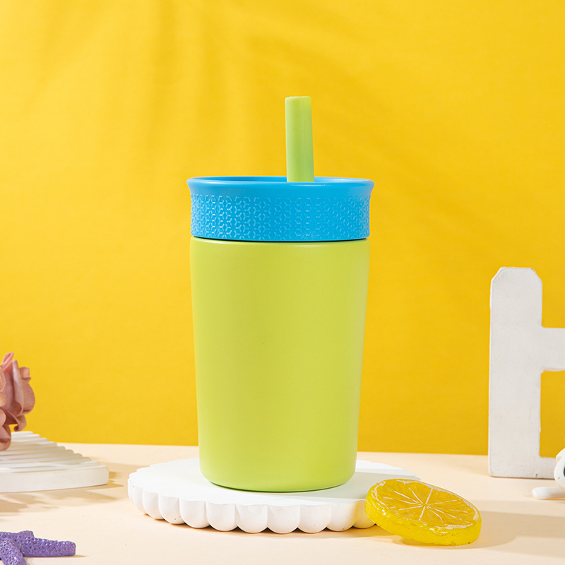 Ventas transfronterizas calientes owala con tazas de café 304 tazas de acero inoxidable de moda simple taza de aislamiento portátil taza de paja de automóvil