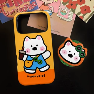逛街小狗适用苹果18promax手机壳iphone17菲林二合一16磁吸支架15