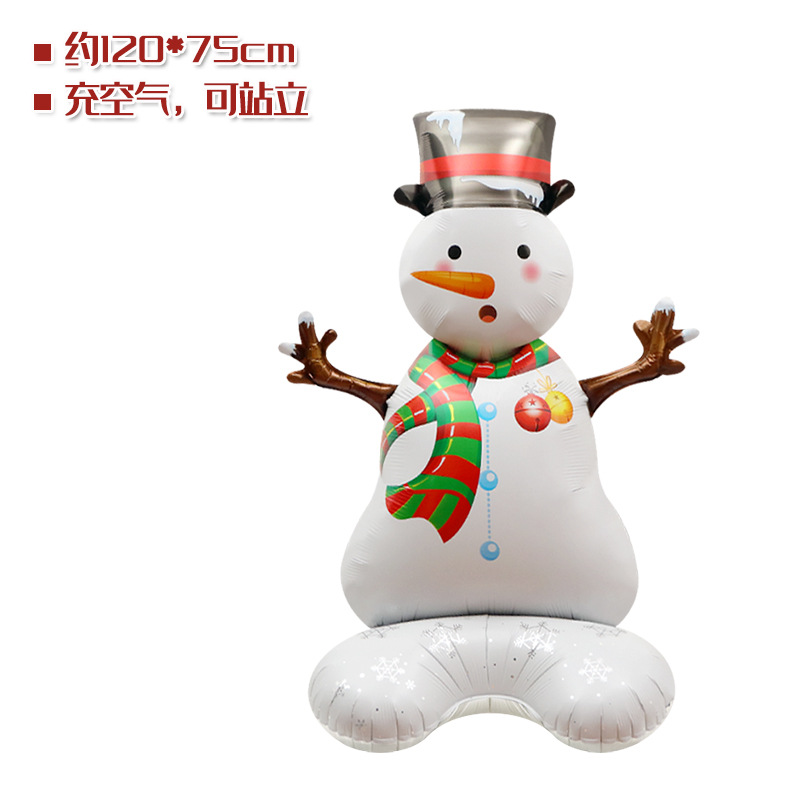 Ventana de Navidad accesorios de decoración de juguete globo 4D de pie de Navidad Viejo hombre Reno árbol de Navidad Super gran globo