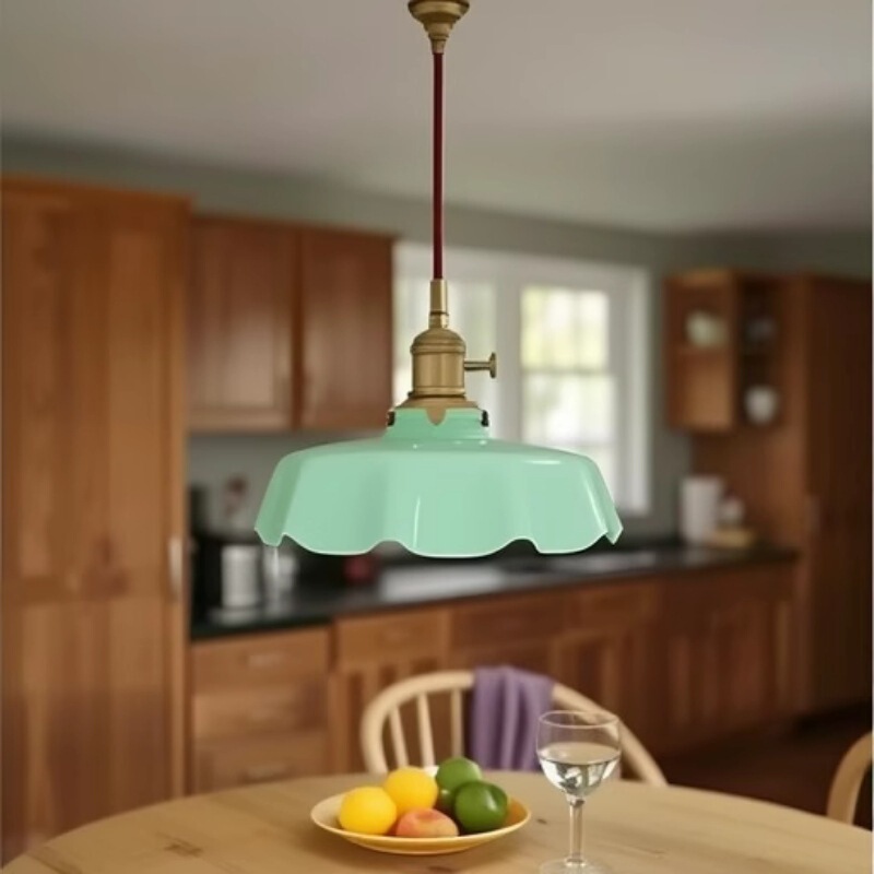 Japanese-Style Brass Glass Pendant Light Nordic Retro Homestay Restaurant Bar Counter Aisle Corridor Light Bedroom Bay Window Bedside Lamp