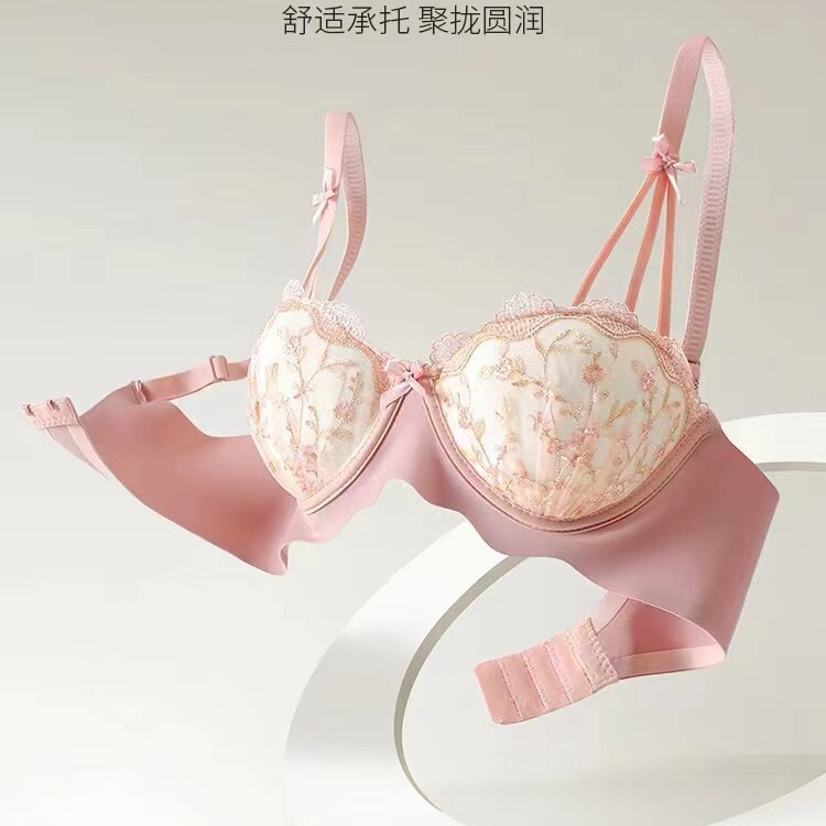 New Lace Sexy Lingerie for Young Women, Pure Desire Style, Small Chest Push-Up Bra, Japanese Sweet Wireless Bra Set New Lace Sexy Lingerie for Young Women, Pure Desire Style, Small Chest Push-Up Bra, Japanese Sweet Wireless Bra Set