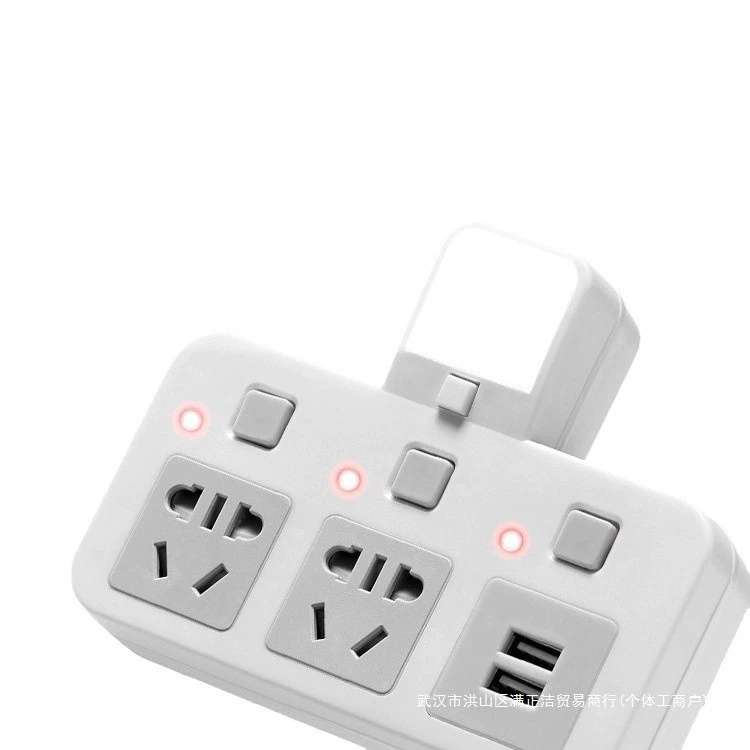 Одноуровневый пористый конвертер USB ночники демонстрировать переключатель вилки штекеры вставки бытовая подсказка доска