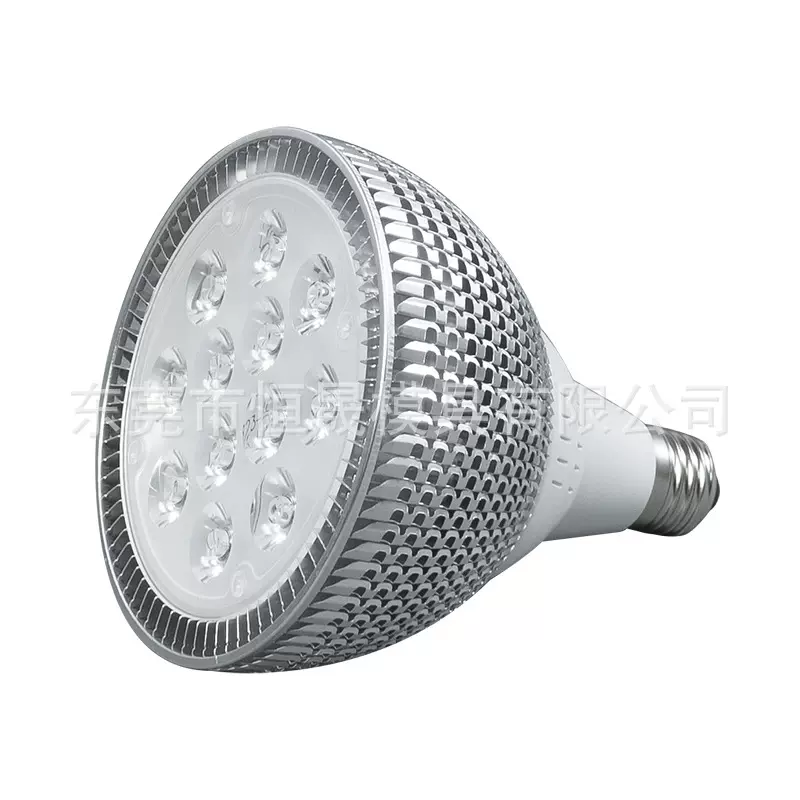 24W  LED 鳍片散热器套件 射灯外壳 套件  整体透镜 配 12串铝基