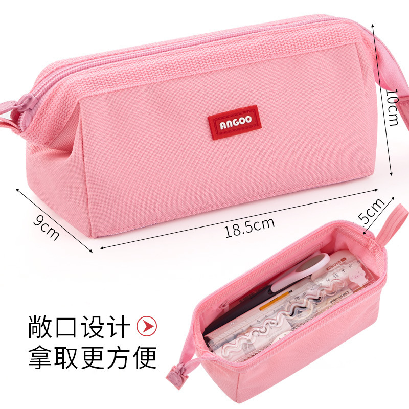 シンプルな大容量鉛筆バッグ 2025 新しい和風高価値学生伸縮窓鉛筆文具箱卸売