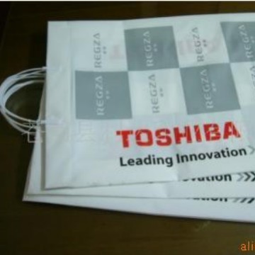 厂家值供带手柄PE塑料袋PE手柄塑料袋,烫手柄PE手提袋