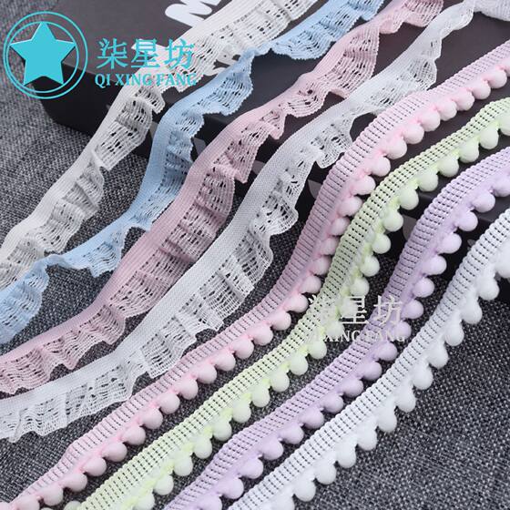 Bath ball accessories no elastic 1.3CM fur ball 1.7CM bath flower fungus flower elastic band 19 color in stock wholesale