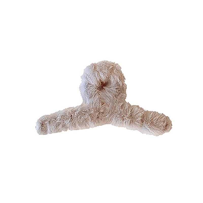 Clip de pelo de peluche cuchara trasera clip de pelo grande clip de otoño e invierno nuevo clip de pelo clip de tiburón clip tocado para las mujeres