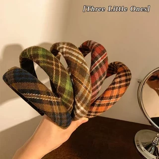 秋冬文艺格发箍女高级感英伦格子布艺头箍气质宽版高颅顶发卡发饰