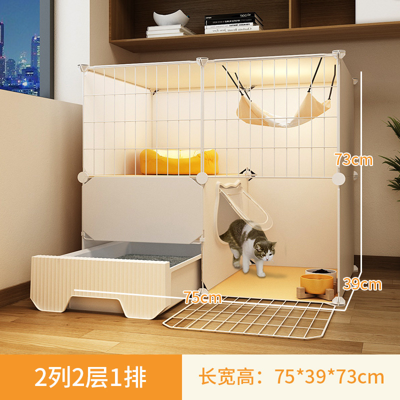 2층 "75×39×73"【❤화장실에 갈 새끼 고양이를 빠르게 훈련시키세요❤】