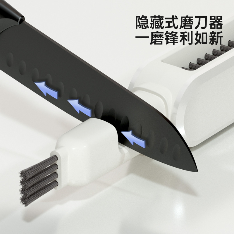 厨房刀具清洁刷多功能刷子磨刀石刀刷餐具清洗双面去污缝隙清理刷|undefined
