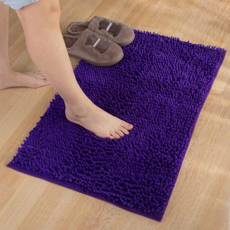 Alfombra de baño de chenille antideslizante absorbente de secado rápido resistente a manchas