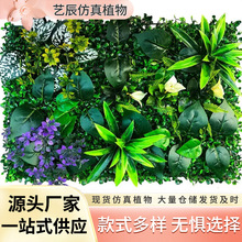 跨境室外草坪花墙假绿植背景墙布置仿真绿植商场装饰门头植物墙