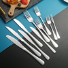 1010 series stainless steel knife fork spoon western cable burst and spoon set of spoon cake shovel engraving logo