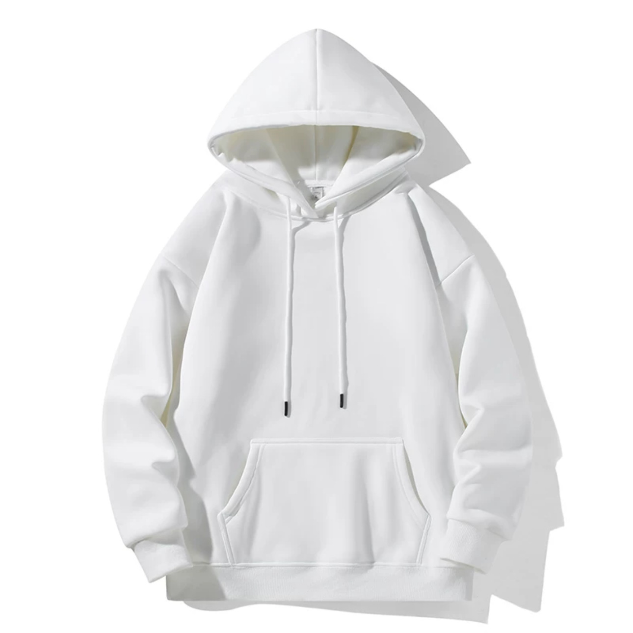 Schwerer, einfarbiger Kapuzenpullover für Damen und Herren, lockerer Trend-Hoodie, vielseitig und bequem für Frühling und Herbst_voghion.com