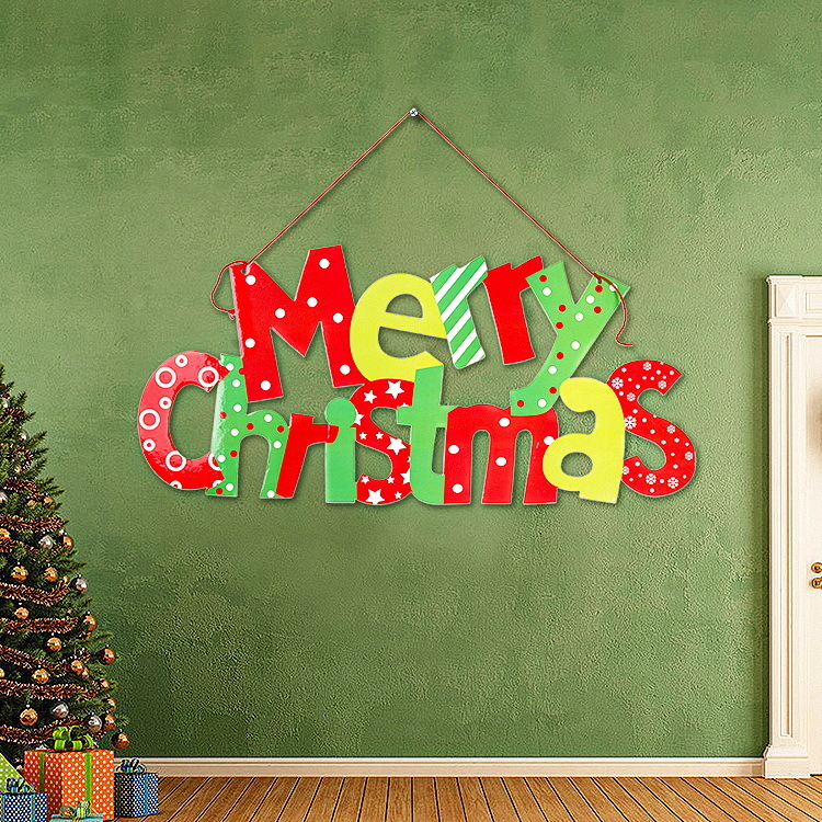 Nueva tarjeta de letras de Feliz Navidad Merry Christmas tablero de espuma suministros de decoración de Navidad colgante número de casa