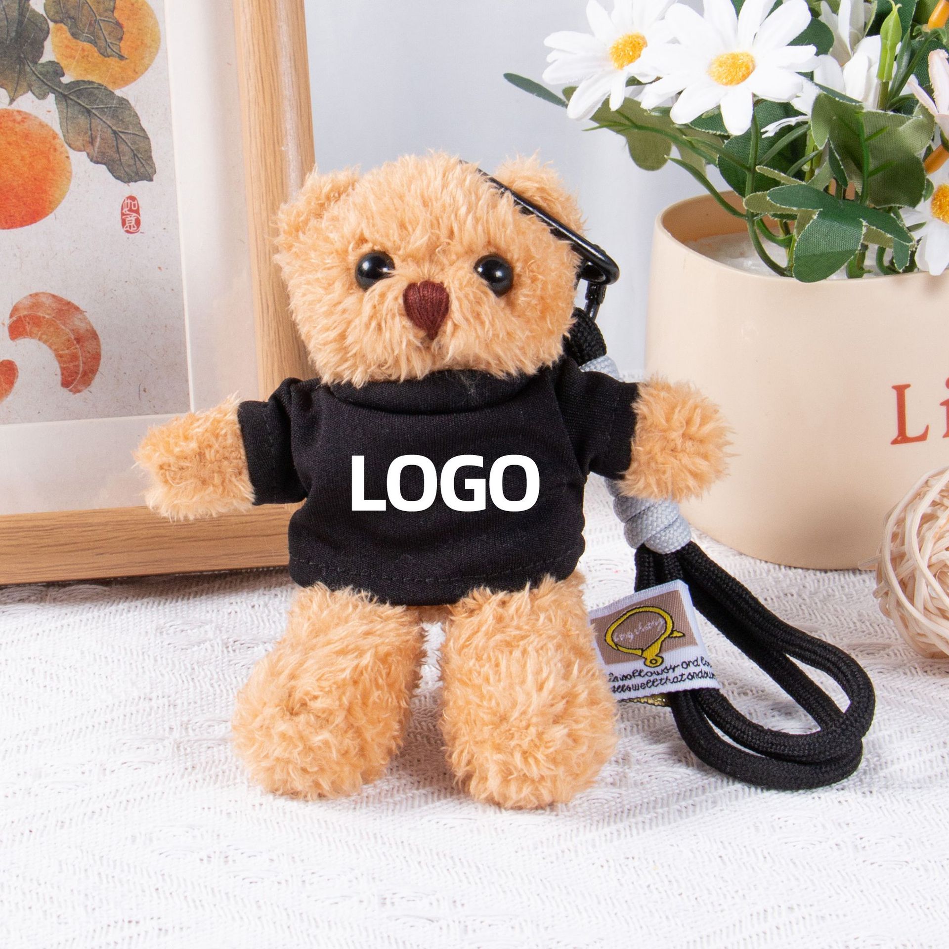 Teddy Bear Keychain Colgante Bolsa accesorios de ropa impresa LOGO vestido Teddy Teddy Doll juguetes de peluche