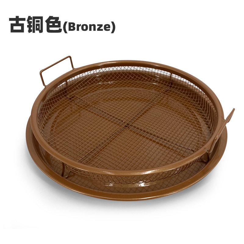 Barbacoa cesta de acero inoxidable bandeja de hornear freidora de aire accesorios cesta de freír horno de hornear bandeja de hornear barbacoa al aire libre traje de bandeja