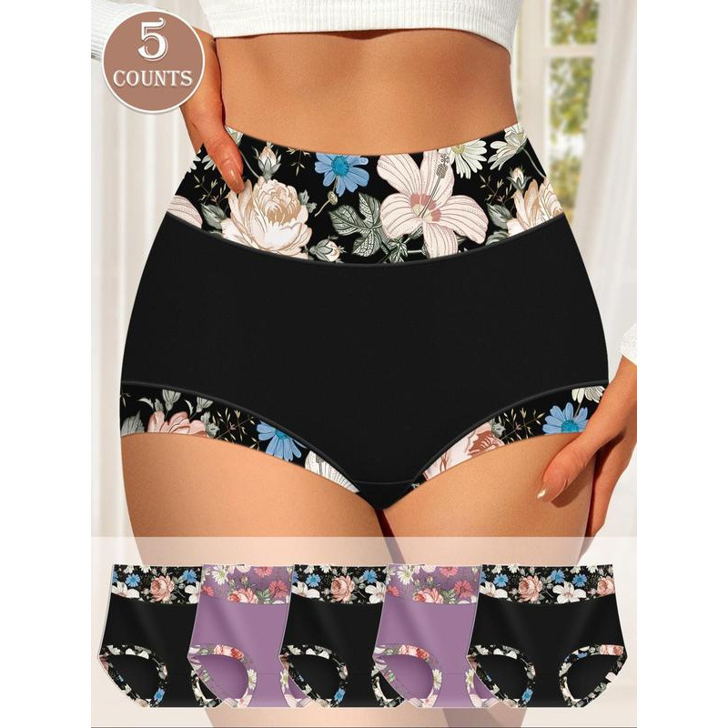 T 60339 Plus Size Panties Large size floral panties