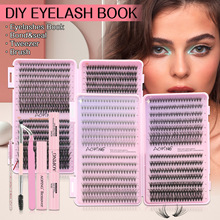 lash kit 跨 境粉色睫毛书大容量假睫毛套装胶水款睫毛混合装平度