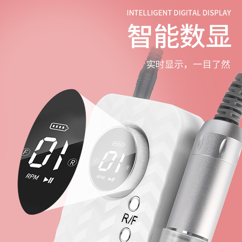 Nuevo amolador de uñas SG709 almacenamiento portátil de uñas de pulido de uñas descargador de uñas de pulido de lápiz eléctrica amolador de uñas