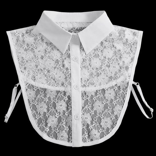 Korean Lace Blouse Fake Collar Retro White Pointed Collar Half Body Lace Fake Collar