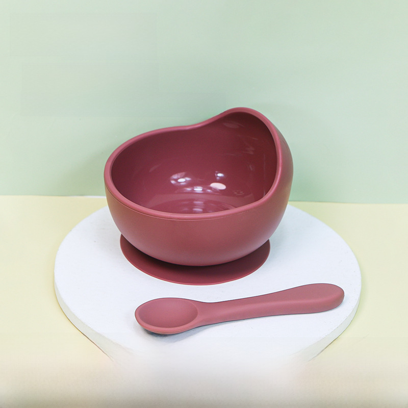 Silicone Tableware Set, Food Bowl, Baby Bowl, Baby Spoon, Food Grade Silicone Bowl, Baby Bowl, Mother and Baby Supplies