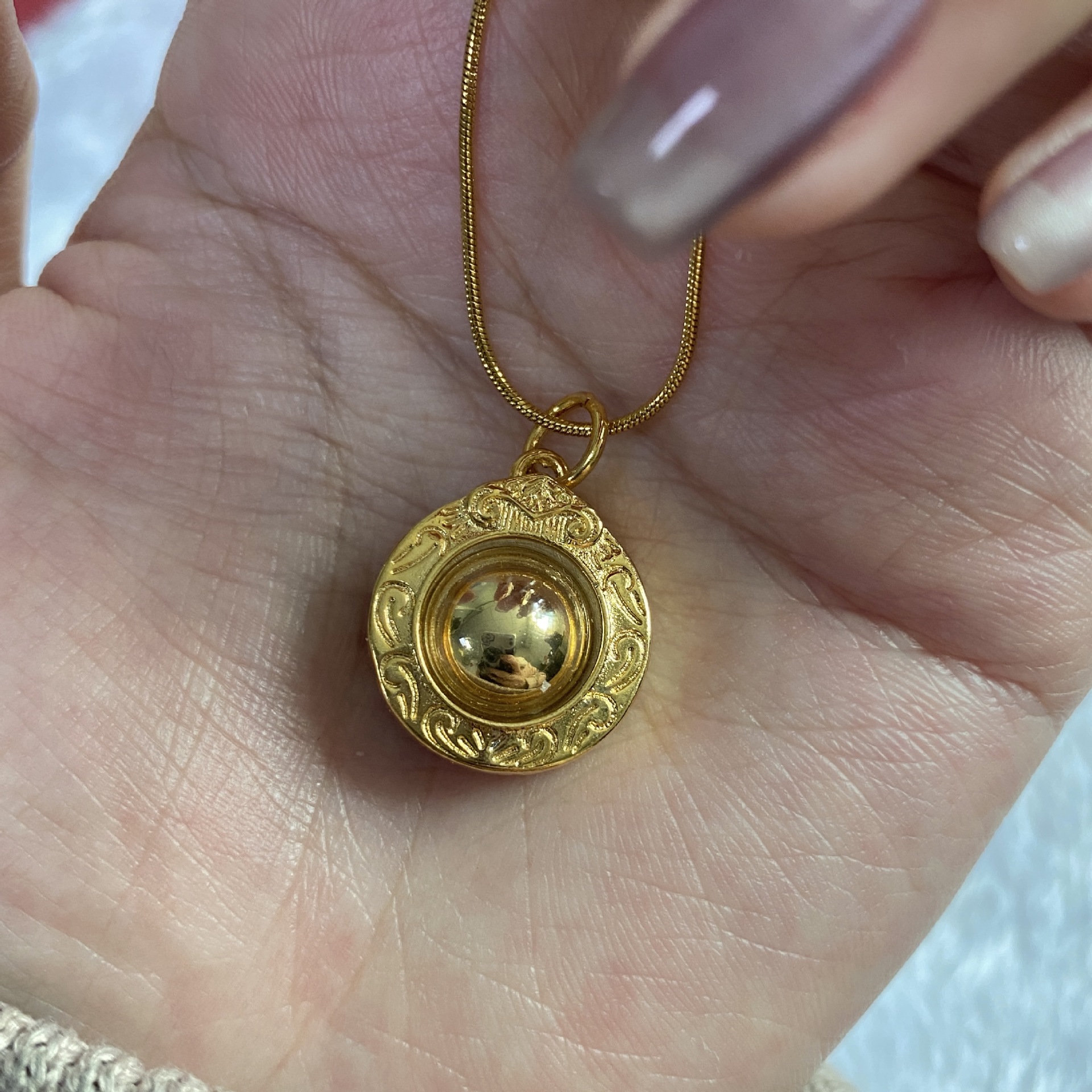 Collier thaïlandais à maillons cubains avec pendentif étoile or_voghion.com