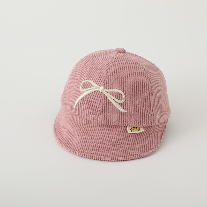 Sombrero de bebé bordado arco primavera y otoño nuevo estilo de moda para niños niñas bebés transpirables para niños gorra de boca de pato gorra