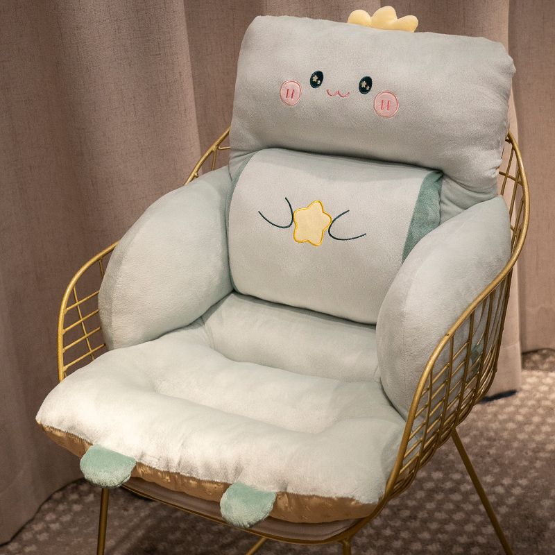 椅子クッション、腰クッション、背もたれ一体型シートクッション、冬用オフィス座りクッション、学生寮椅子クッション|undefined