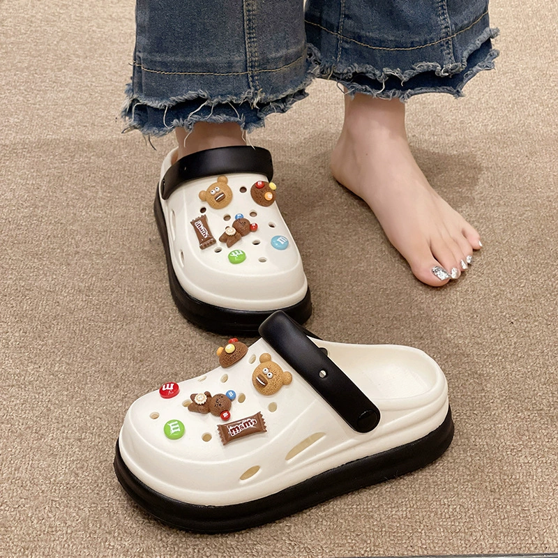 Симпатичные мультипликационные туфли на улице DIY женская летняя студенческая противоскользящая фекалий