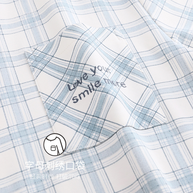 [Estilo centro comercial] pijamas de los hombres de primavera y otoño 100% algodón de manga larga ropa casera de los hombres traje de talla grande