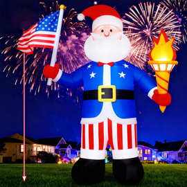 亚马逊厂家定制美国独立日老鹰秃鹫大兵爱心发光庭院装饰充气气模