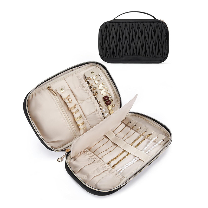 Nueva bolsa de moda para mujeres bolsa de joyería de viaje caja de joyería y caja de almacenamiento de pendientes