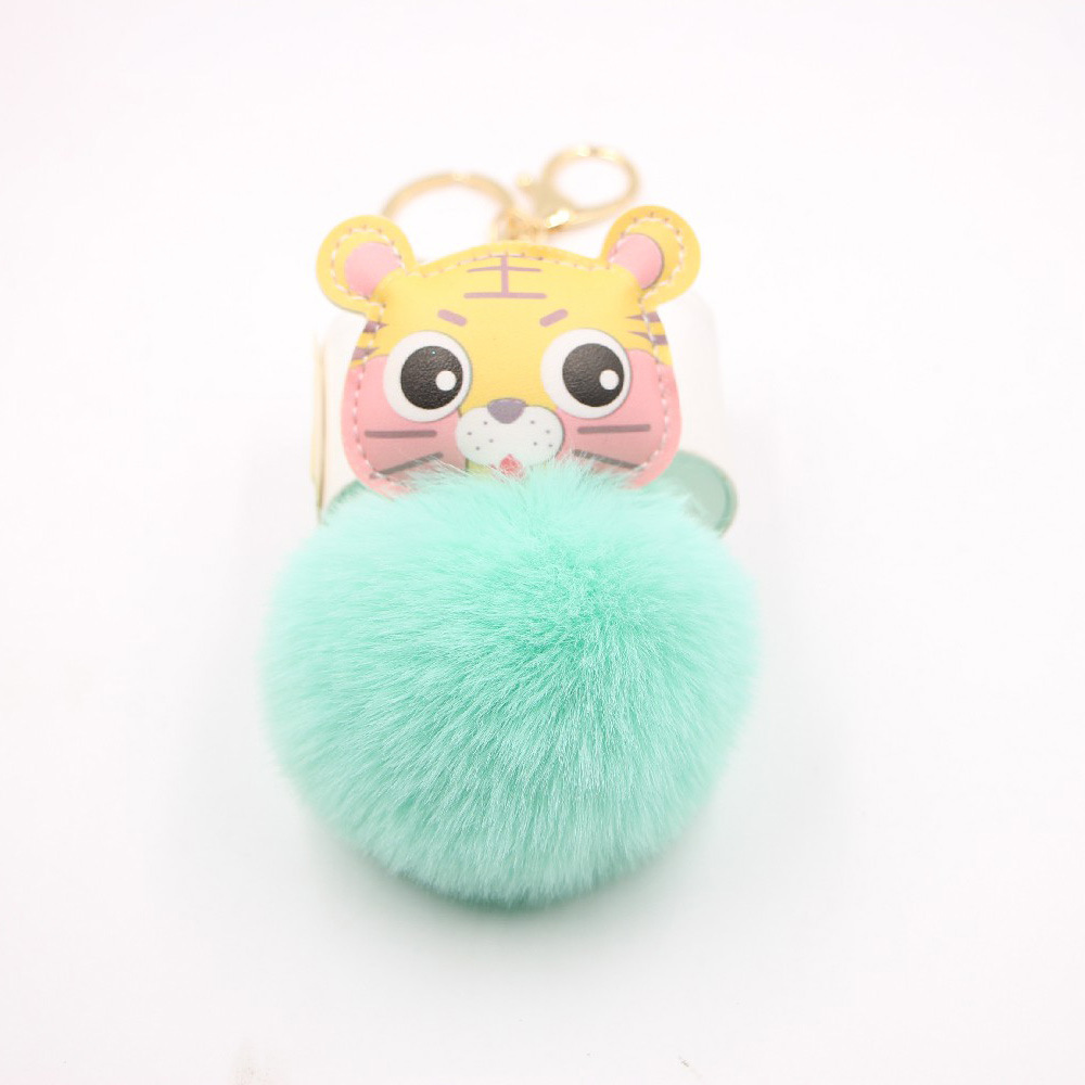 Boutique Cute Cartoon Tiger Fur Ball Keychain Handbag Pendant Tiger Year Car Plush Pendant Activity Small Giftpicture7