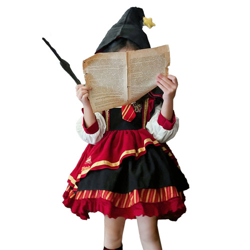 Harry Potter cosplay costume children's Halloween cloak college dress for girls, Lolita super cute princess dress