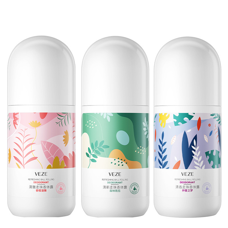 Loción de perfumes de perlas frescas, refrescante antitranspirante de larga duración, perfumes de bolas portátiles, loción antitranspirante.
