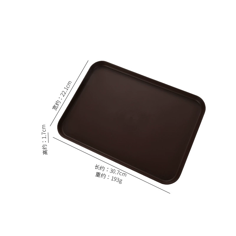 Cross-border Wheat Straw Plastic Rectangular Trays – Multicolor Meal & Dessert Plates, 3 Sizes