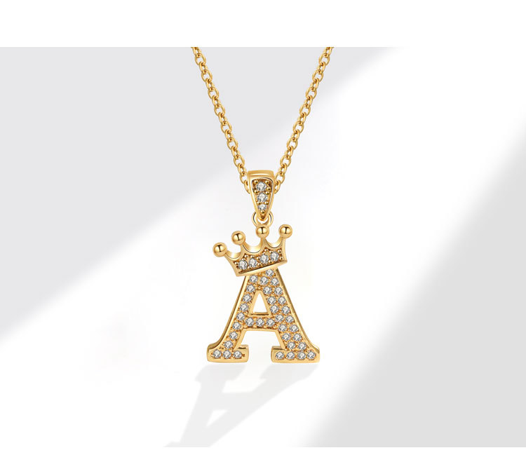 5g Weight 1 Piece 925 Sterling Silver Zircon Letter Pendant