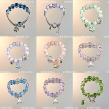 摆摊热销轻奢星月渐变蝴蝶手链女新中式小众设计学生百搭彩色闺蜜