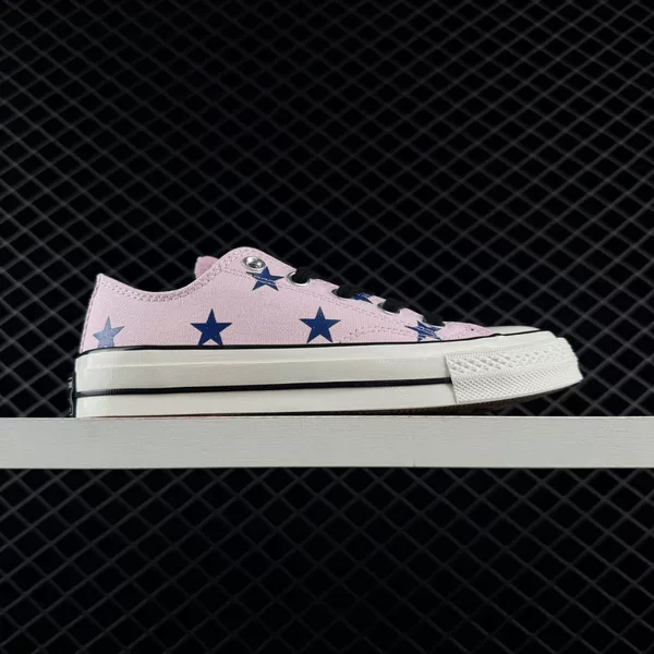 All Star Chuck 70 Pink Star Retro Low-Top Vulcanized Canvas Sneakers for Men and Women