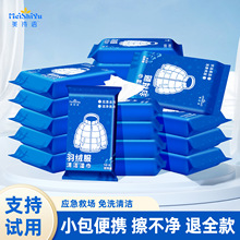 美诗语羽绒服湿巾新升级10片1包家用免洗强力去污去渍衣物批发