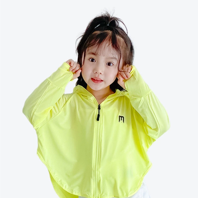 Детская Солнцезащитная одежда Bunny, летняя защита от ультрафиолета, одежда для защиты от солнца из ледяного шелка, дорожное солнцезащитное пальто для мальчиков и девочек