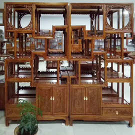 武邑厂家博古架茶叶陈列架古董架多宝阁茶断置物架瓷器展柜实木
