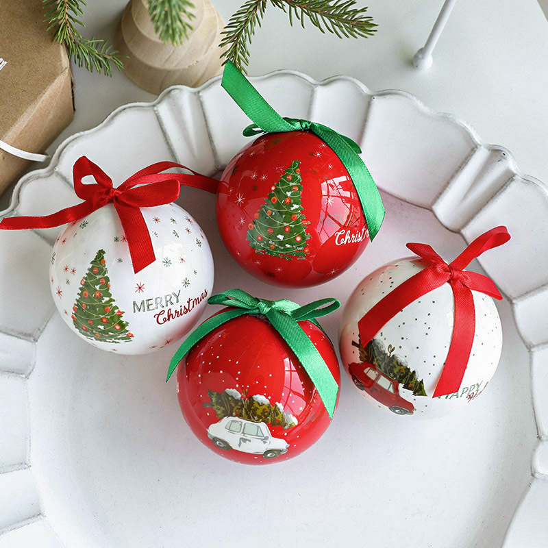 Gangheng Bola de Navidad transfronteriza con pintura creativa Bola de Navidad Bola de espuma de techo Decoración colgante de árbol de Navidad