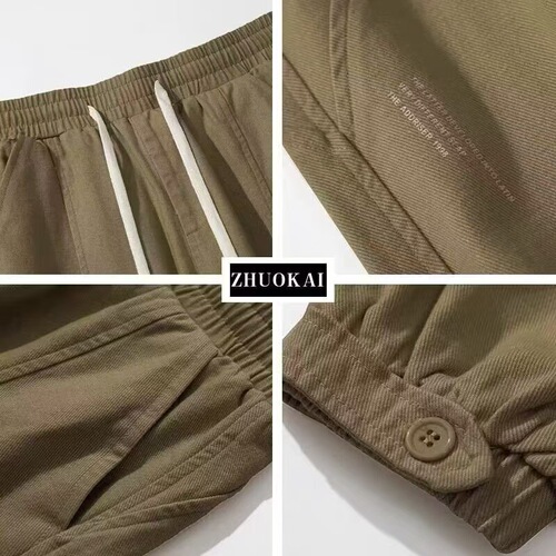 Cross-border long pants, men's overalls, men's fashionable men's autumn and winter Japanese retro leg pants, men's sports casual pants