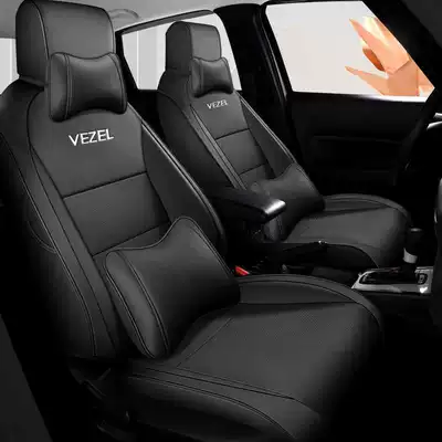Honda Vezel-specific car seat covers, Modelə uyğun (Original) oturacaq örtükləri - mysterious-black-deluxe-edition-note-the-model-year-front-row-fully-covered-rear-row-partially-covered